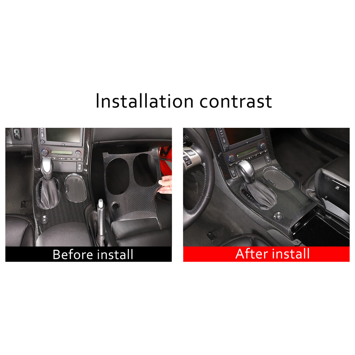Real Carbon Fiber Interior Center Console trim For Corvette C6 2005-2013 80