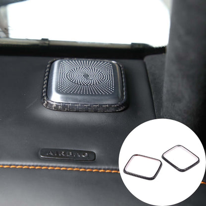 Carbon Fiber Dashboard Speaker Frame Trim For Mercedes Benz G Class 19-20 1
