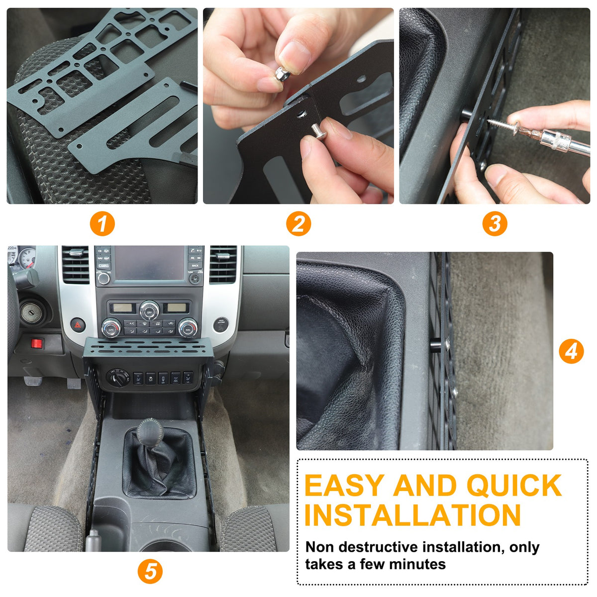 Center Console Multi-Function Expansion Platform For Nissan Frontier 2009-2017 14