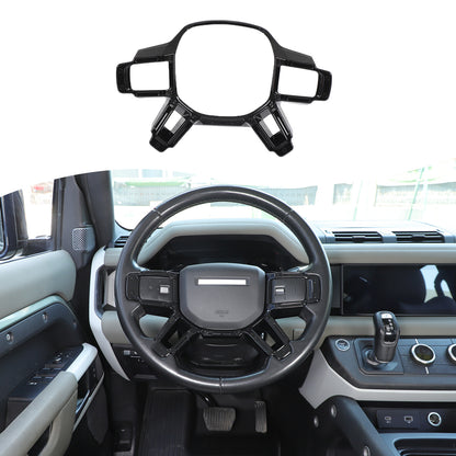Mecha Glossy Black Steering Wheel Frame Trim For Land Rover Defender L663 20-25 1