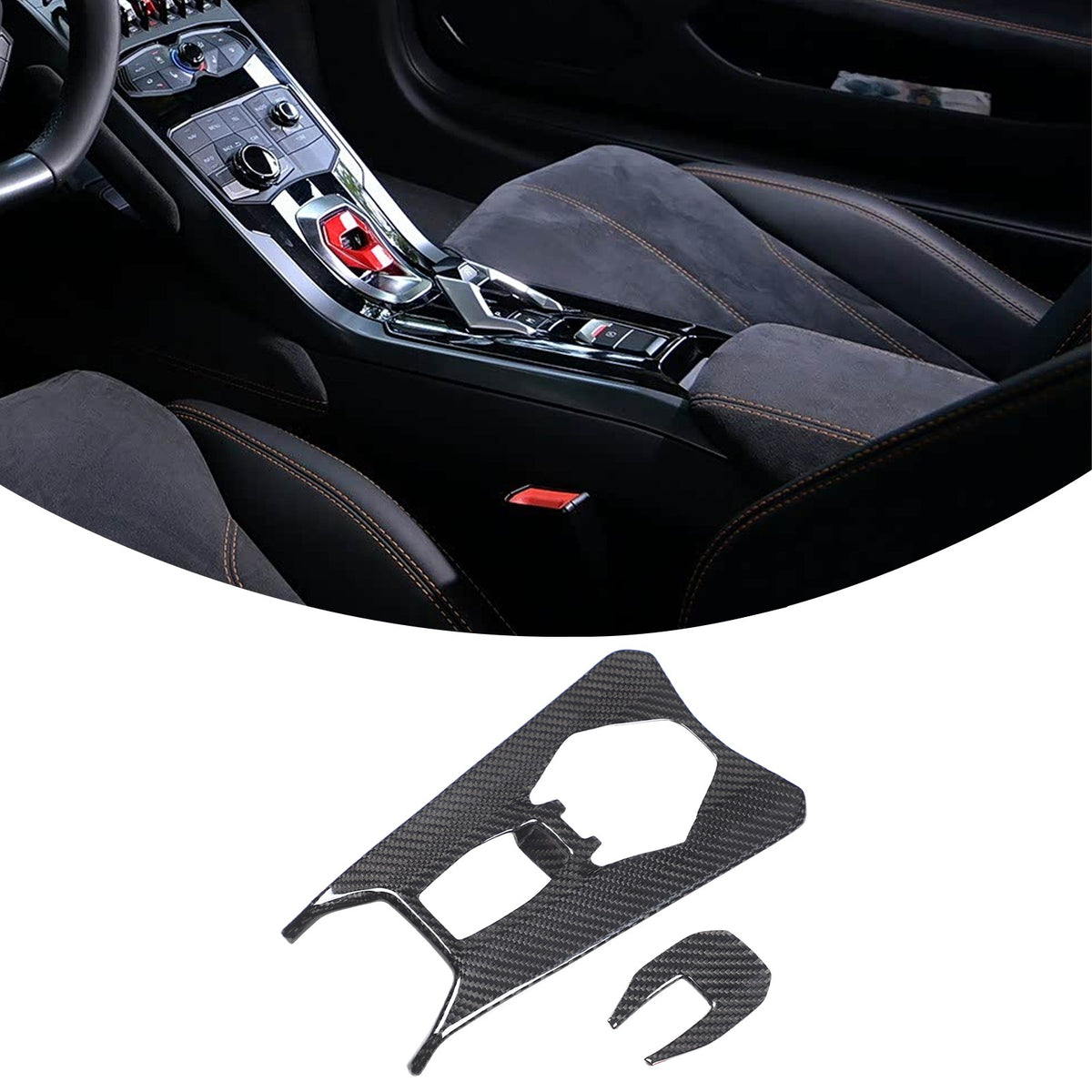 Real Carbon Fiber Center Console Trim For Lamborghini Huracan 580/610 2014-21 12
