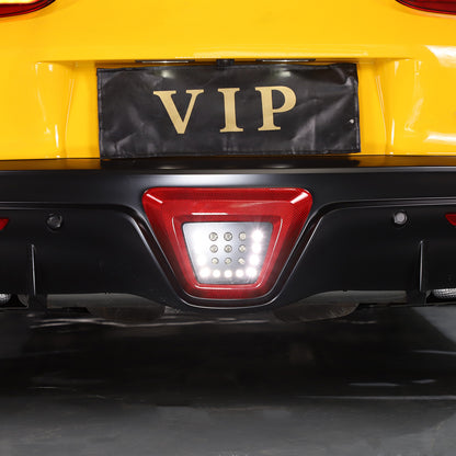 Red Real Carbon fiber Rear Bumper lower brake light frame For GR Supra 19-24 9