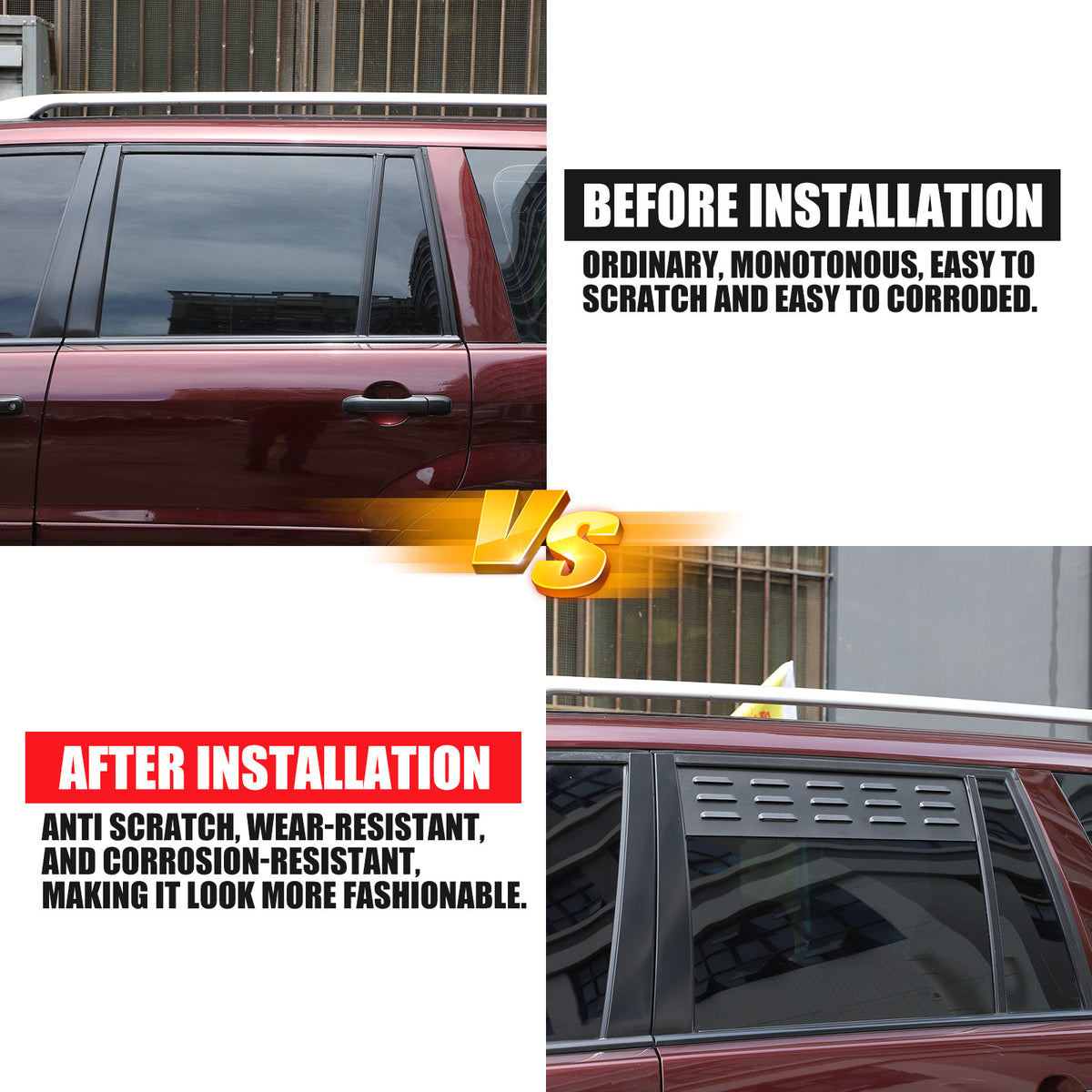 Alloy 2nd Row Alloy Door Window Air Vents Screens For Honda Pilot 2003-2008 22