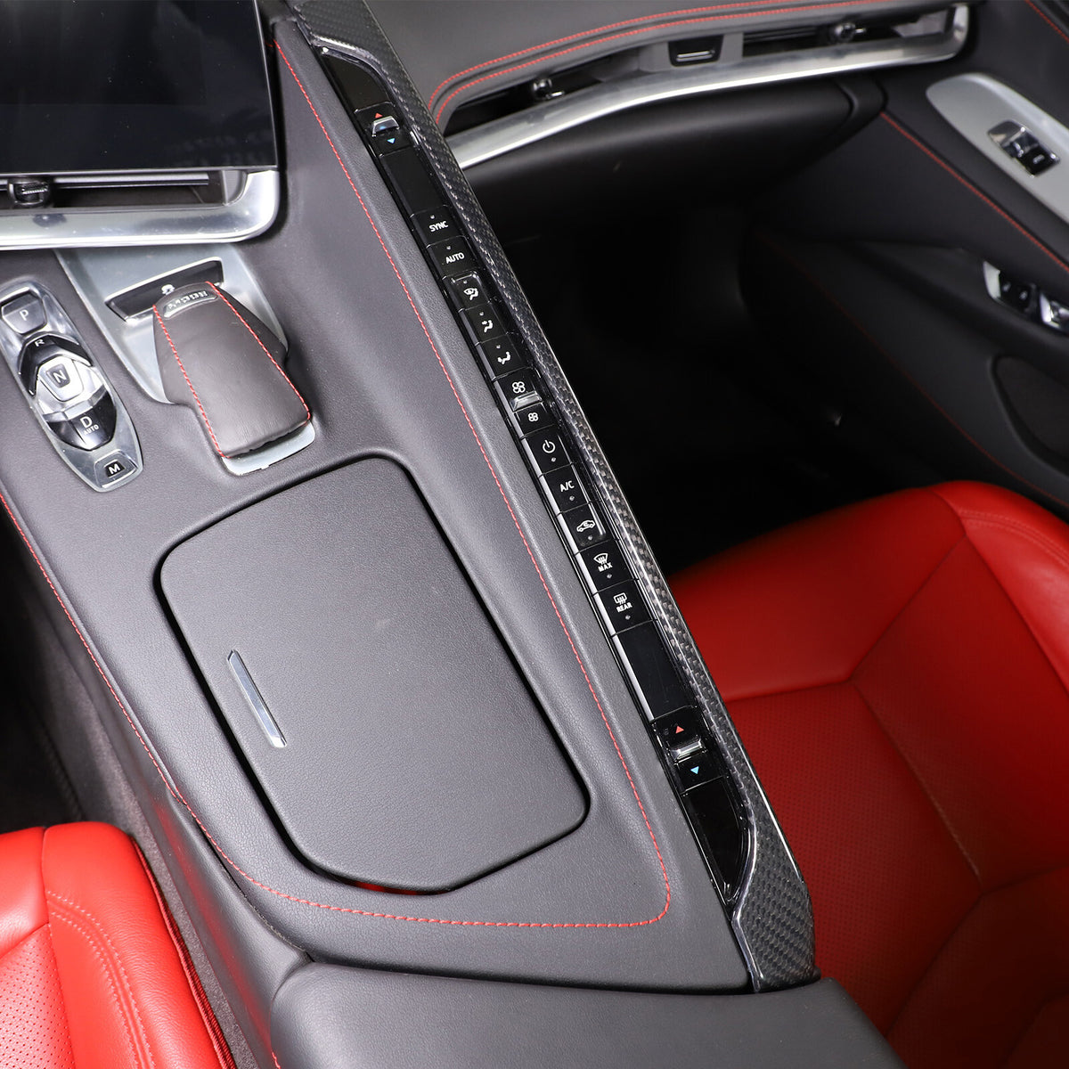 Real Dry Carbon Fiber Full Interior Center Set Trim Kit For Corvette C8 20-25 US - Styles 1-5 46
