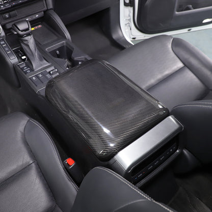 Real Carbon Fiber Center Armrest Box Trim For Toyota Land Cruiser LC250 24+ 9