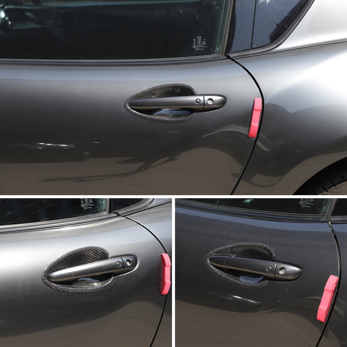 Real Carbon Fiber Exterior Outer Door Bowl Trim For Mazda MX-5 Miata 2016-2025 3