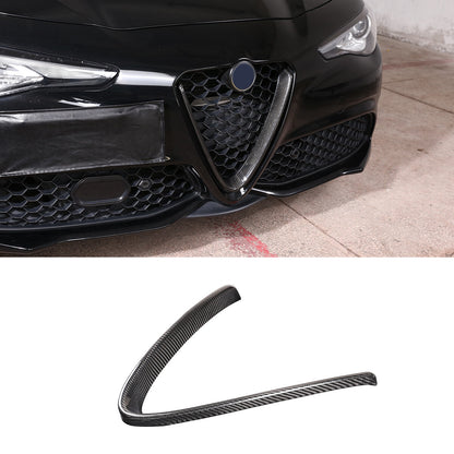 Real Carbon Fiber V-Shape Grille Cover Trim For Alfa Romeo Giulia 2017-2021 2