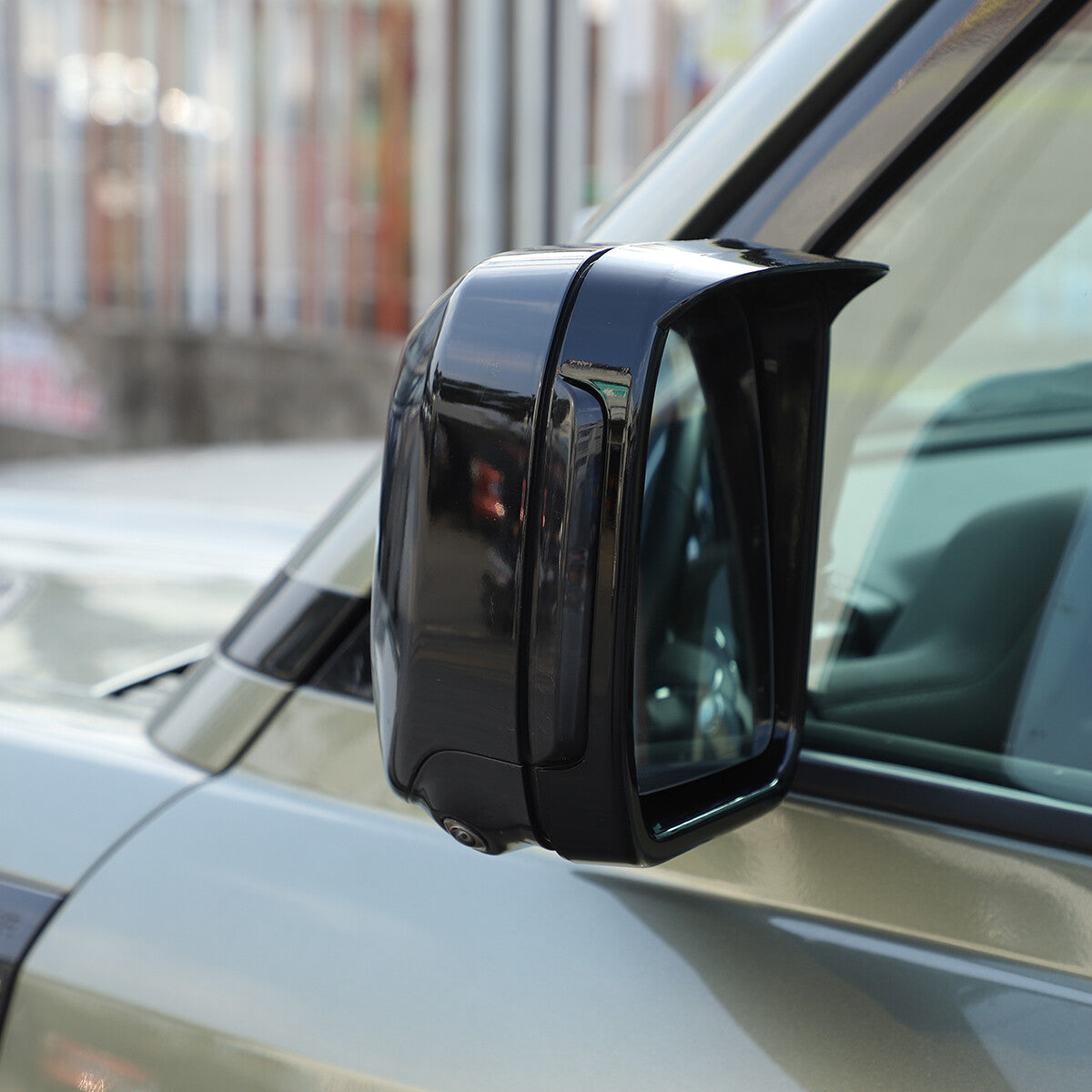 ABS Black Rear View Side Mirror Cover Trim For Land Rover Defender 2020-2022 4