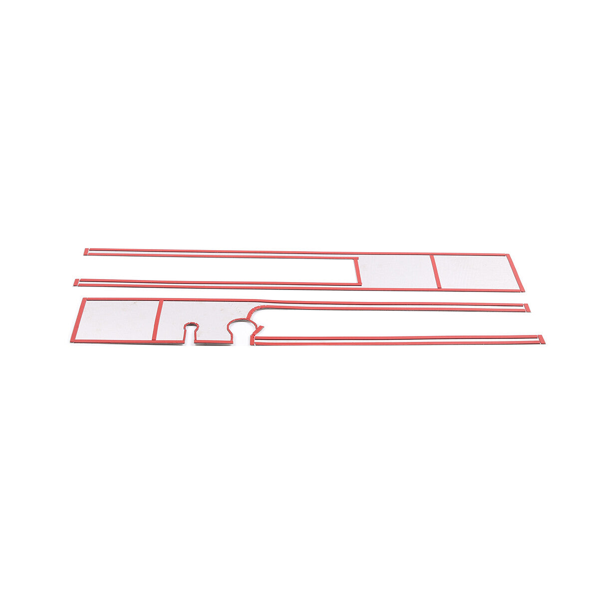 Silver Steel Rear Bumper Decorative Panel Trim Cover For Hummer H2 2003-2009 2