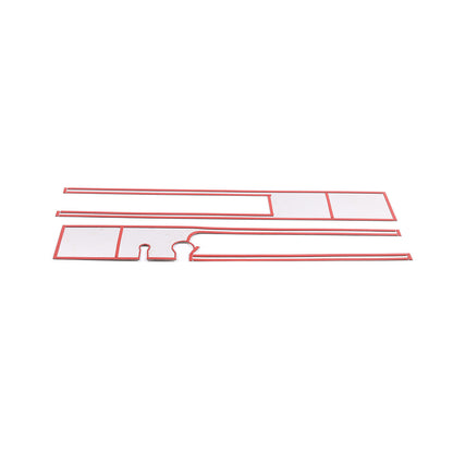 Silver Steel Rear Bumper Decorative Panel Trim Cover For Hummer H2 2003-2009 2