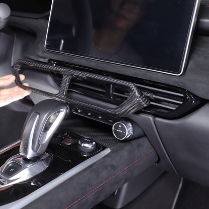 Real Carbon Fiber Center Console Air Vent Panel Trim For Lotus EMIRA 2021-25 4
