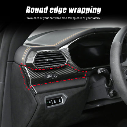 Matte Real Dry Carbon Fiber Center Console Panel Trim For Lamborghini URUS 18-23 2