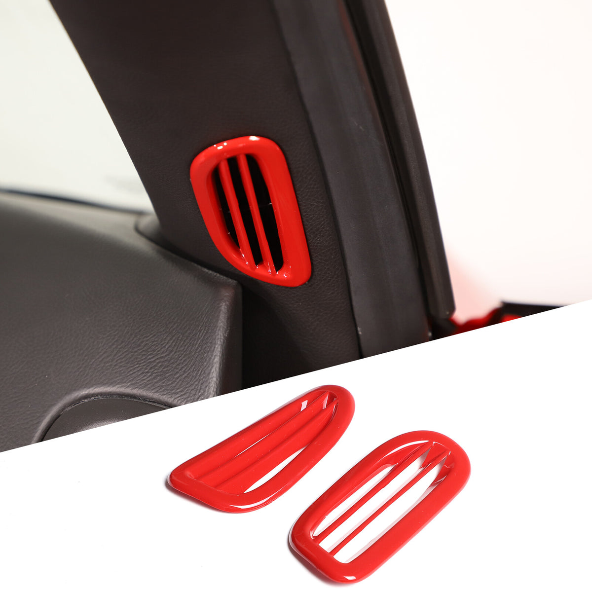 Red ABS Dashboard Interior Air Outlet Trim Set Kit For Corvette C6 2005-13 US 4