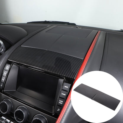 ABS Carbon Fiber Interior Center Console Trim Cover Kit For Jaguar F-TYPE 13-24 8