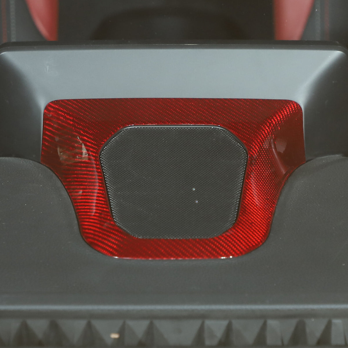Red Real Carbon Fiber Center Dashboard Speaker Panel Trim For Toyota Supra 19+ 5