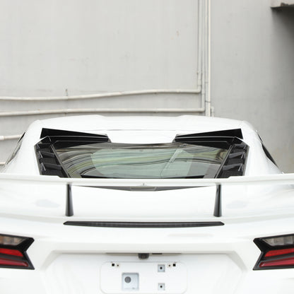 Matte Black Rear Windshield Spoiler Trim Strip For Corvette C8 Coupe 2020+ 2