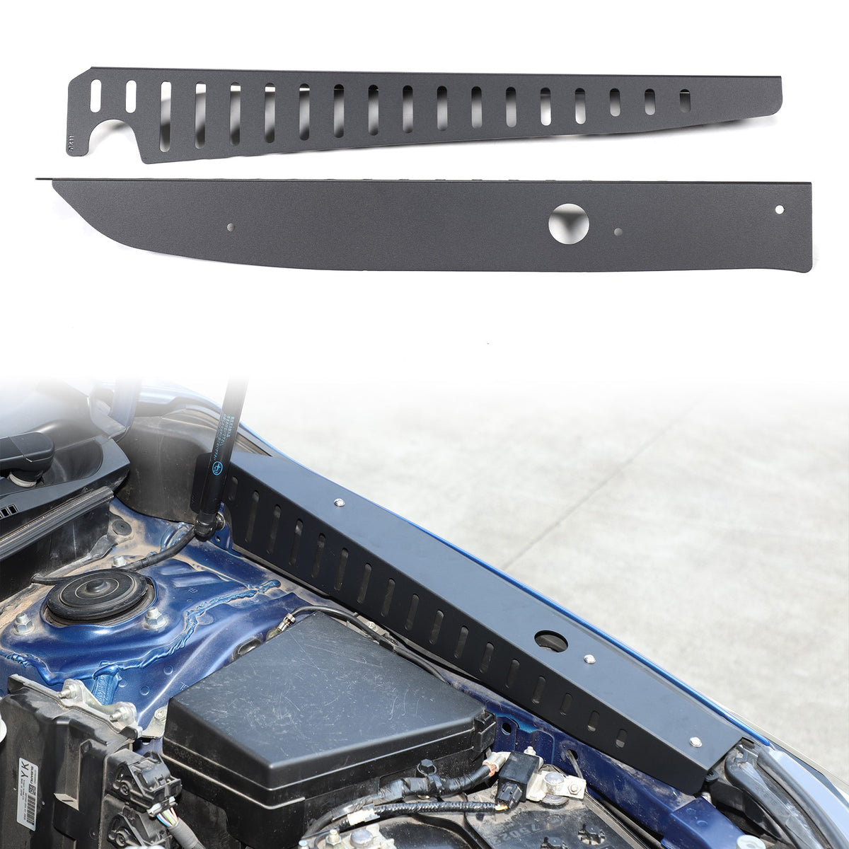 Black Aluminum Engine Bay Side Reinforcement Plate For Subaru WRX VB 2022+ 3