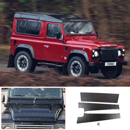 Black Alloy Front Hood Protection Plate Trim For LR Defender L316 2004-2018 14