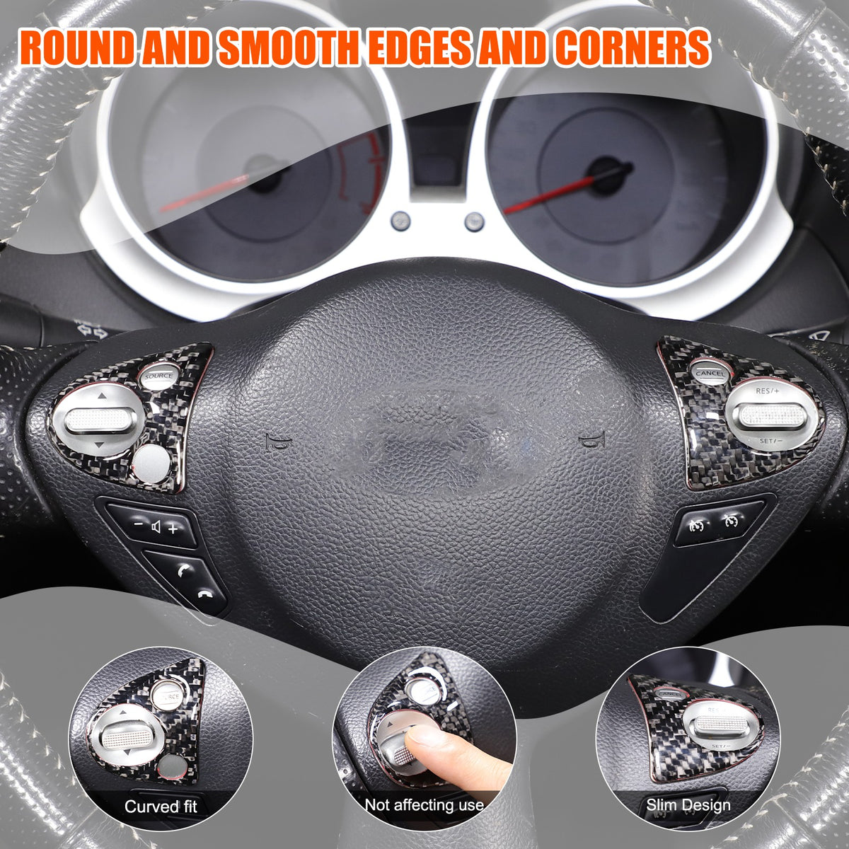 Soft Carbon Fiber Interior Center Console trim Sticker For Nissan Juke 2011-2019 44
