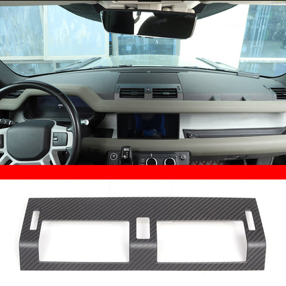 Matte Real Carbon Fiber Center Console Air Vent Trim Cover For LR Defender 20-24 15