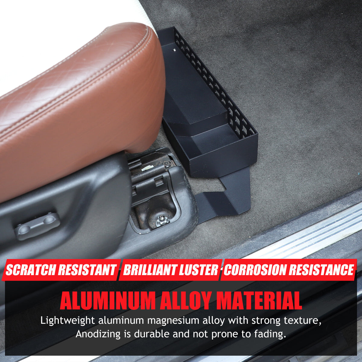 Alloy Passenger Seat Under-seat Storage Basket Tray For Cadillac Escalade 07-14 8