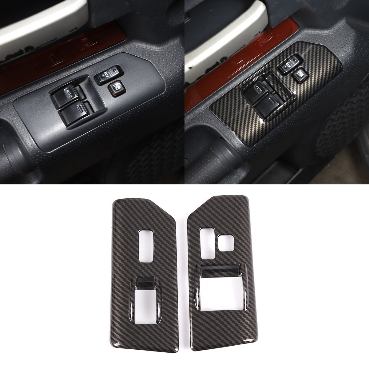 ABS Carbon Fiber Full Interior Center Decoration Trim Kit For FJ Cruiser 2007-21 - Styles 1-5 22