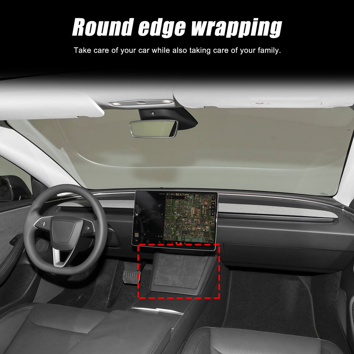 Real Dry Carbon Fiber Center Console Interior Trim Cover For Tesla Model 3 2023+ 9