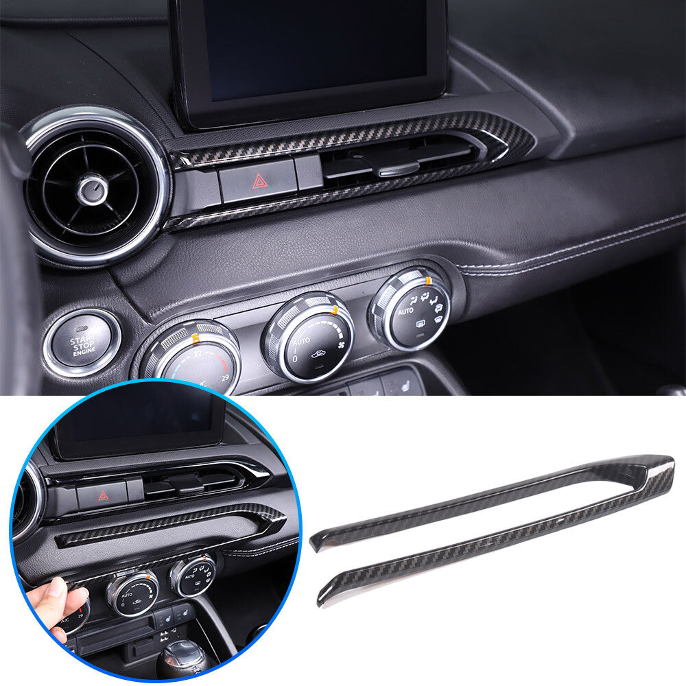 Carbon Fiber Console Full Set Interior Trim Kit For Mazda Miata MX5 MX-5 16-23 4