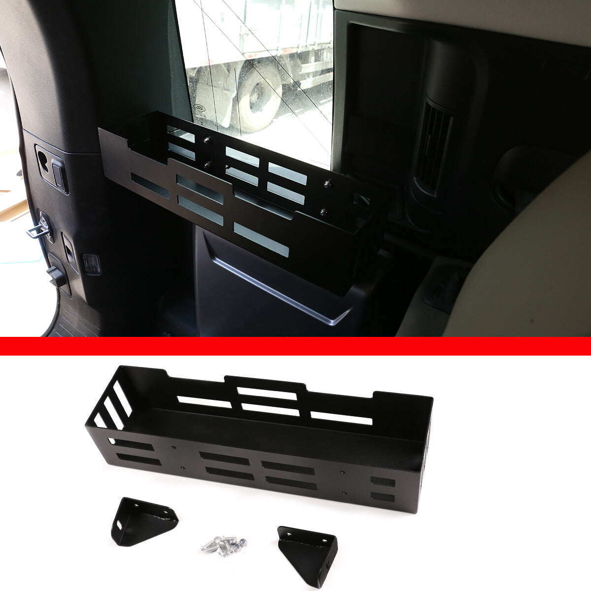 Alloy Rear Trunk Left Side Storage Box Organizer For LR Defender 110 20-21 2