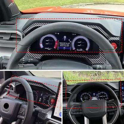 ABS Sporty Red Dashboard Instrument Upper Trim For Toyota Tacoma 2024+ US 18