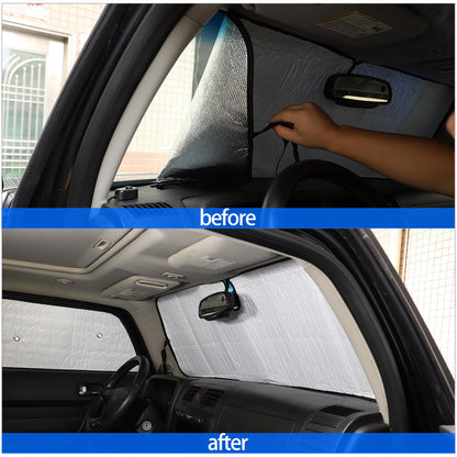 8pcs Foldable Large Sun Shade Truck Car Windshield Visor For Hummer H3 05-09 US 5