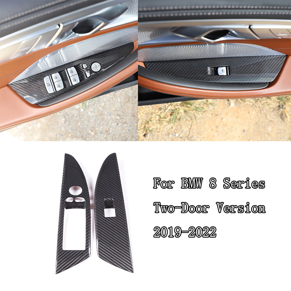 Carbon Fiber Window Lift Trim Cover For BMW 8 Series G14 G15 840i M850 2019-2022 1