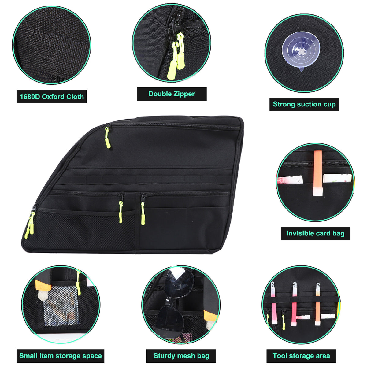 Car Trunk Left Side Window Storage Bag For Mercedes Benz GL-Class X164 06-12 15