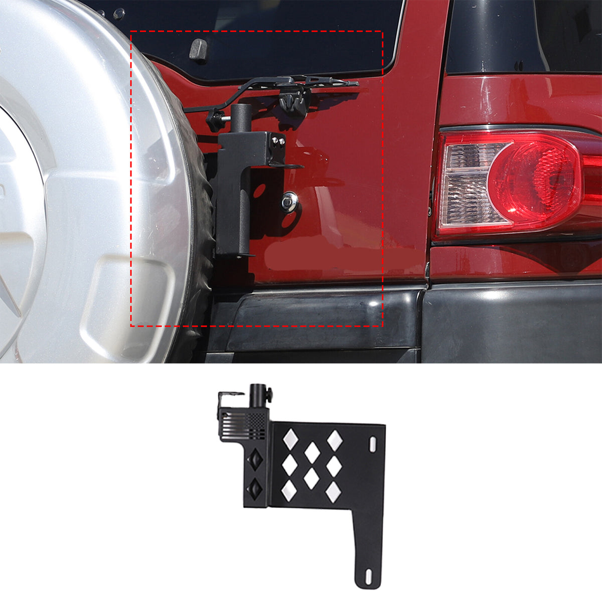 US Flag Tailgate flagpole Antenna Bracket Holder Mount For Toyota FJ Cruiser 07+ 4