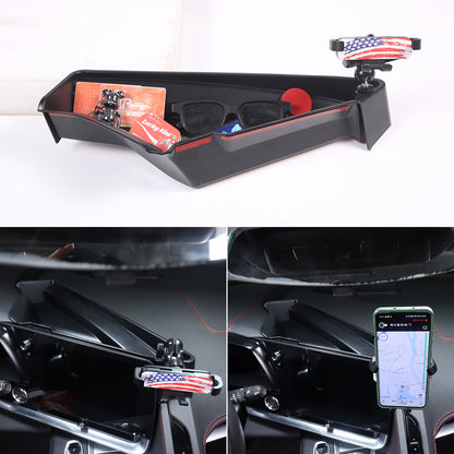 US Flag Display screen back Storage Box Organizer Tray Fit For Corvette C8 20-25 17