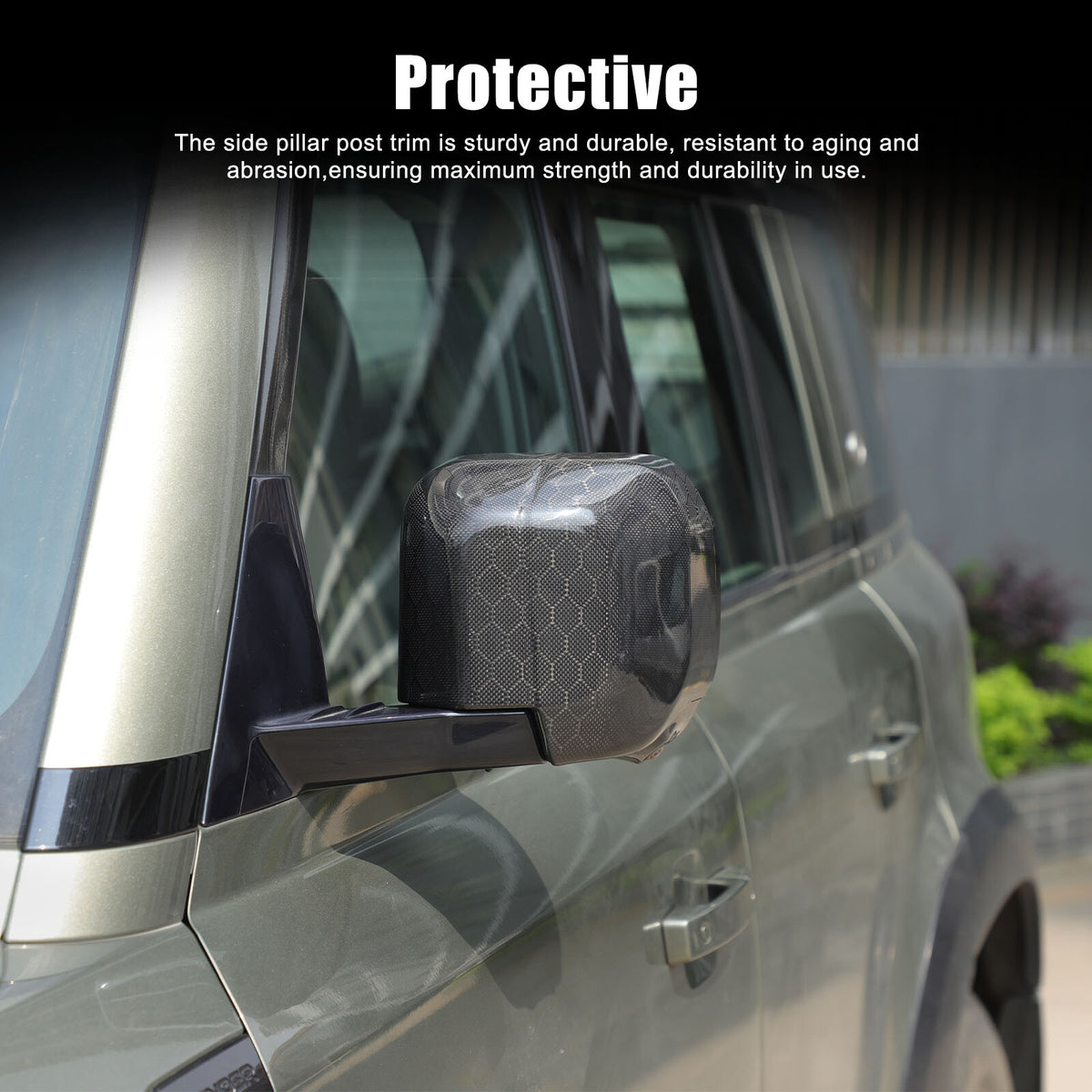 Honeycomb Carbon fiber Side Rear Mirror Cover Caps Trim For LR Defender 2020-24 12