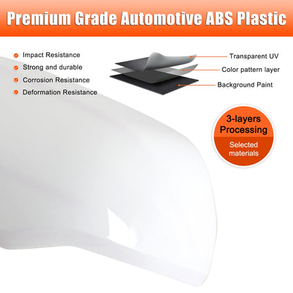 White ABS Exterior Rearview Mirror Cover Trim For Toyota Tundra/Sequoia 2022+ US 10