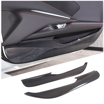 For Corvette C8 Stingray Coupe HTC 2020+ Carbon Inner Lower Door Panel Anti-Kick 18