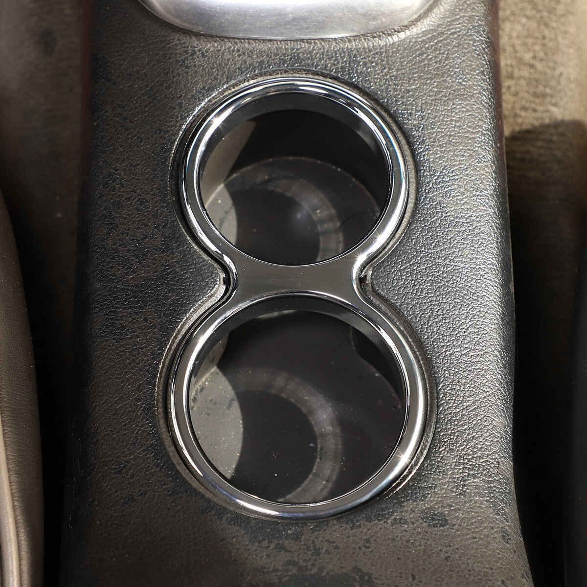 Silver Alloy Water Cup Holder Cover Trim Frame For Hummer H3 2005-09 2