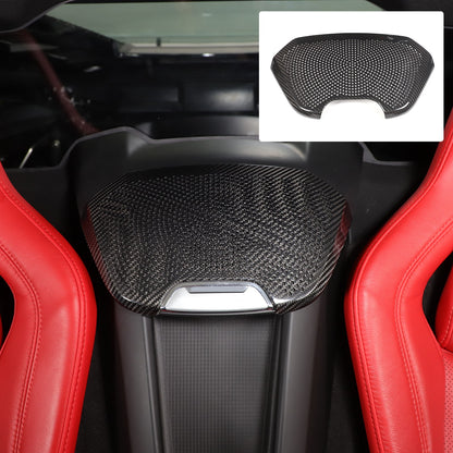 Real Carbon Fiber Rear Seat Single Speaker Grill Trim For Corvette C8 1LT 2020+ 20