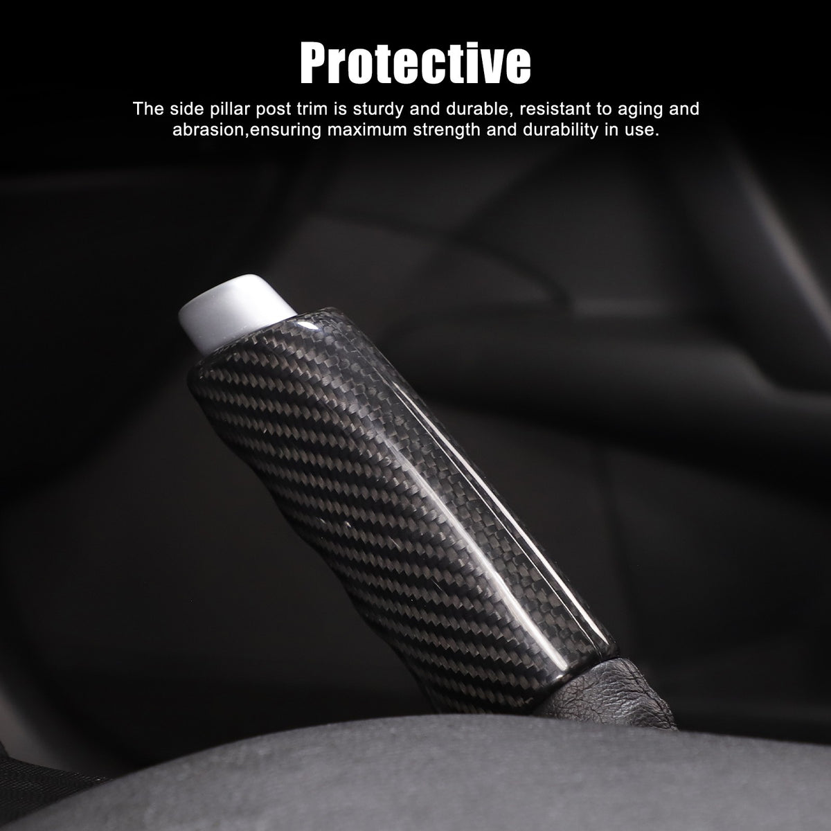 Real Dry Carbon Fiber Handbrake Lever Cover Trim For Corvette C6 2005-2013 7