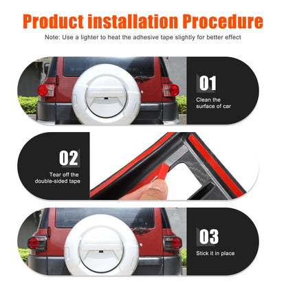 ABS Carbon Fiber Tail Light Cover Trim For Toyota FJ Cruiser 2007-2021 5