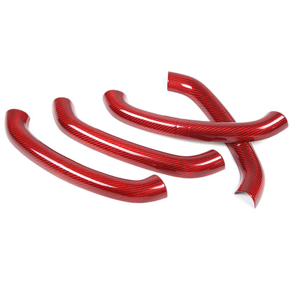Red Real Carbon Fiber Steering Wheel Top Handle Cover For C8 Corvette 20-26 US 8