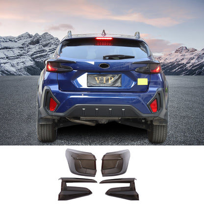 Smoked Black Rear Tail Light Guard Decor Cover Trim For Subaru Crosstrek 2024+ 2