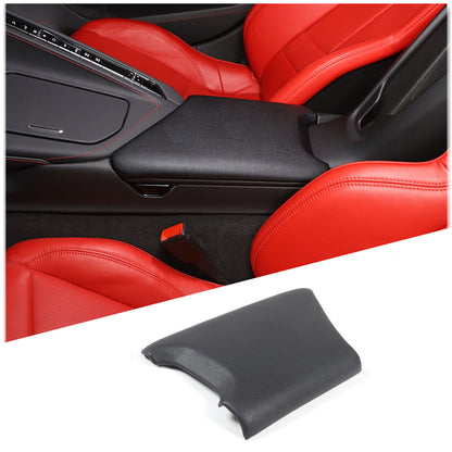 ABS & PU Leather Center Console Armrest Box Cover For Corvette C8 2020-26 US 2