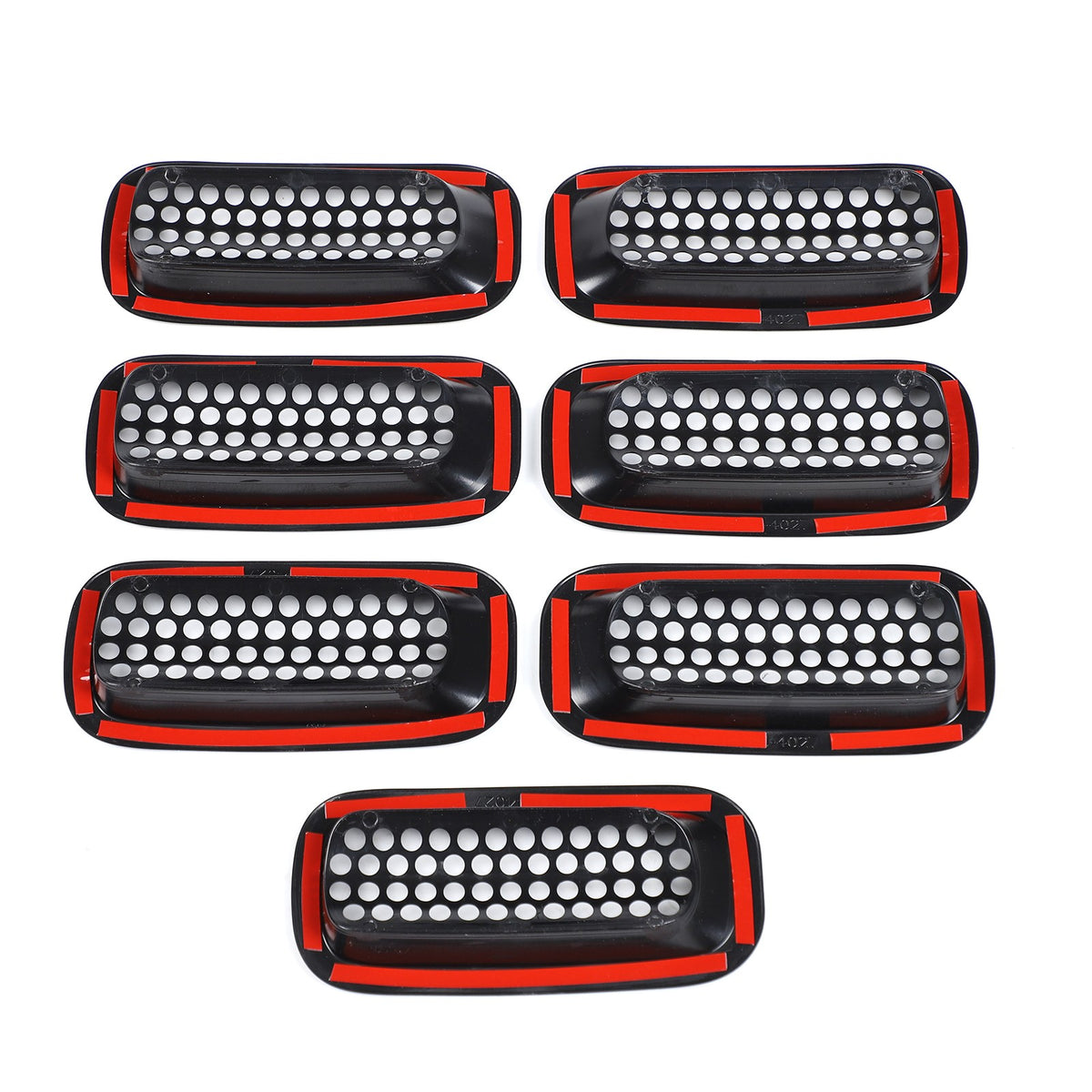 Black ABS Grille Insert Guard Insect Screen For Hummer H3 2005-2009 17