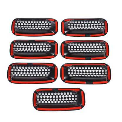 Black ABS Grille Insert Guard Insect Screen For Hummer H3 2005-2009 17