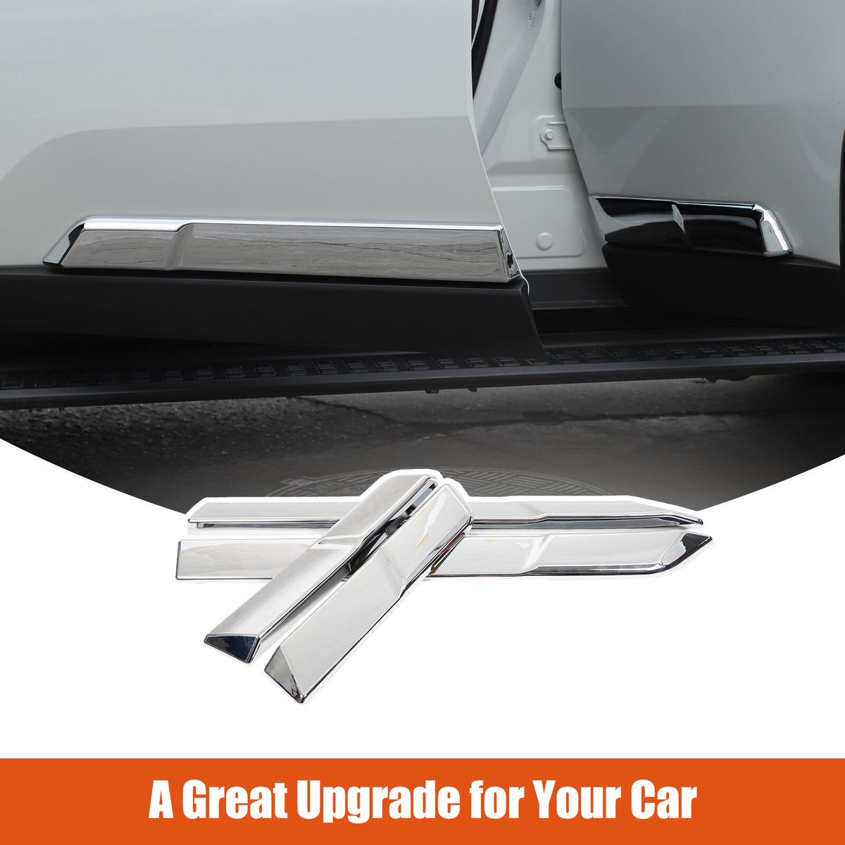 Silver Body Side Door Mouldings Cover Trim For Toyota Land Cruiser LC250 24+ 20