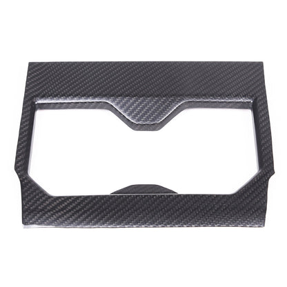 Matte Real Carbon fiber Center Front Cup Holder Cover Trim For Toyota Tundra 22+ 22