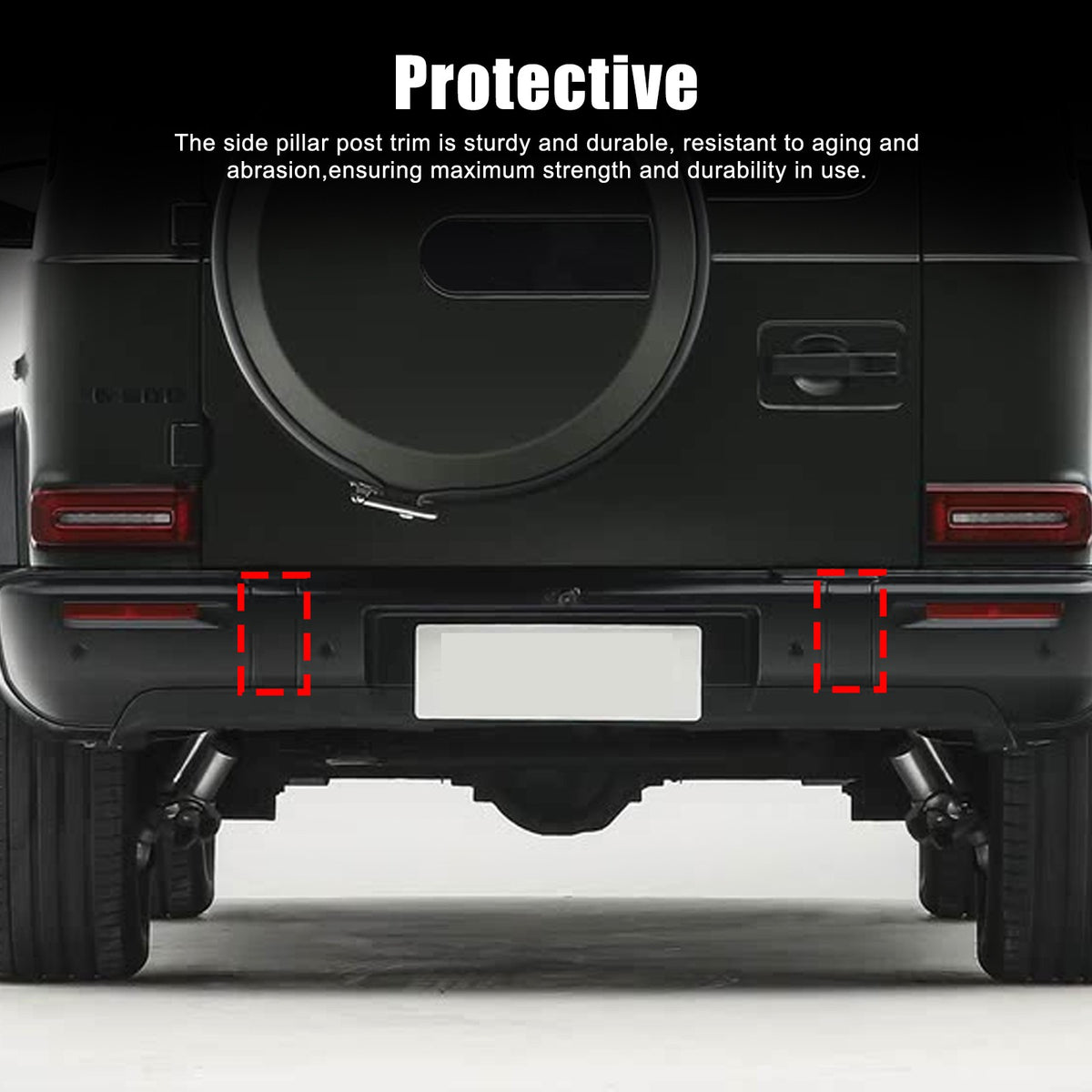 Real Carbon Fiber Rear Bumper Plate Cover For Benz G-Class G550 G63 W465 2025+ 13